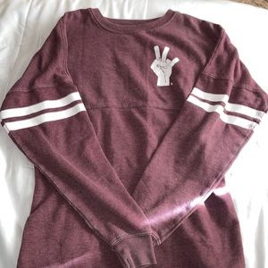 Triblend Sweats League Arizona State jersey top, small, burgundy